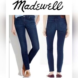 Madewell Jeans Dark Blue Skinny Ankle Jeans Size 29 EUC 9" Hi-Rise
